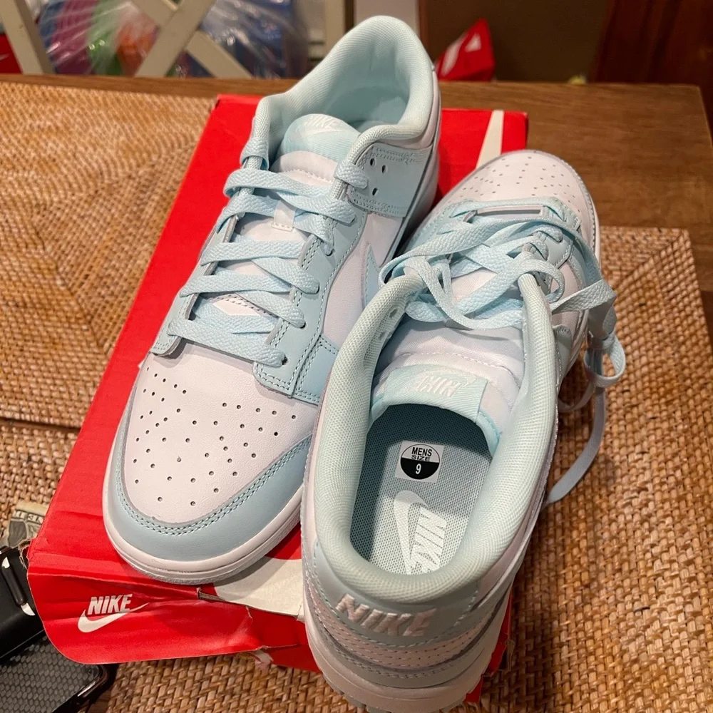 Nike Dunk Low Retro - White, Black, Blue